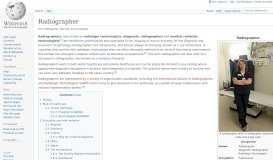 
							         Radiographer - Wikipedia								  
							    