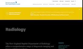 
							         Radiology – New England Baptist Hospital								  
							    