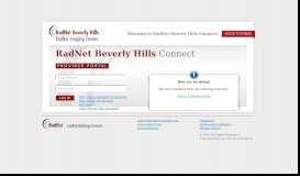 
							         Radnet Beverly Hills Connect - My Radiology Portal								  
							    