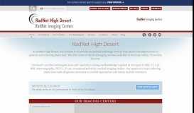 
							         RadNet High Desert | High Desert Imaging Services | Victor Valley								  
							    