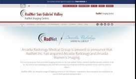 
							         RadNet San Gabriel Valley | Arcadia Radiology | Arcadia Imaging								  
							    