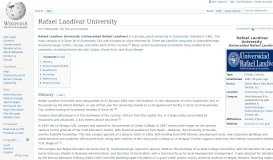 
							         Rafael Landívar University - Wikipedia								  
							    