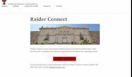 
							         RaiderConnect | Undergraduate Admissions | TTU - Texas Tech ...								  
							    