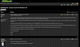 
							         RAIDXpert2 - License Level 0; Windows 10 - ASRock Forums								  
							    