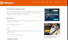 
							         Rail industry supplier guide | Rail Engineer								  
							    