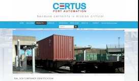 
							         Rail OCR portal | CERTUS Port Automation								  
							    