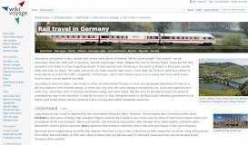 
							         Rail travel in Germany – Travel guide at Wikivoyage								  
							    