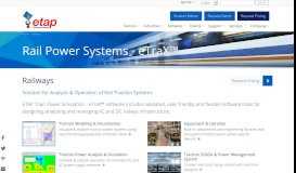 
							         Railway Traction Power Analysis | eTrax - ETAP								  
							    