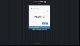 
							         Railwire Billing: Login Page								  
							    