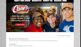 
							         Raising Cane's | Careers Center | Welcome								  
							    