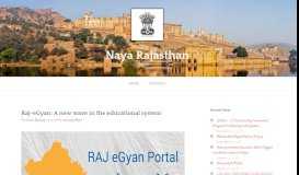 
							         Raj-eGyan: A new wave in the educational system – Naya Rajasthan								  
							    