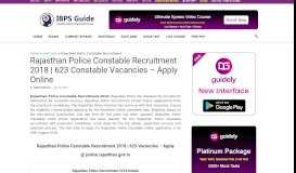
							         Rajasthan Police Constable Recruitment 2018 | 623 Constable Posts								  
							    
