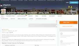 
							         Rajasthan Technical University - [RTU], Kota - News and Notifications ...								  
							    