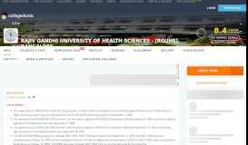
							         Rajiv Gandhi University of Health Sciences - [RGUHS], Bangalore ...								  
							    