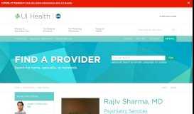 
							         Rajiv Sharma, Psychiatrist, Psychiatry Services | UI Health								  
							    