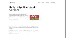 
							         Rally's Application - Rally's Careers - (APPLY NOW)								  
							    