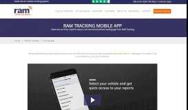 
							         RAM App for Fleet Management & Tracking | RAM Tracking UK								  
							    
