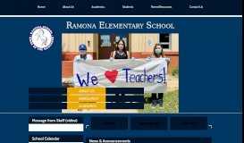 
							         Ramona Elementary School								  
							    