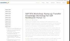 
							         Ramp-up Transfer Knowledge Workshop for SAP NetWeaver Portal 7.3								  
							    