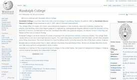 
							         Randolph College - Wikipedia								  
							    