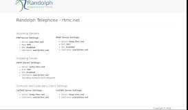 
							         Randolph Telephone - rtmc.net								  
							    