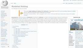 
							         Randstad Holding - Wikipedia								  
							    