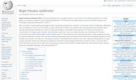 
							         Rape trauma syndrome - Wikipedia								  
							    