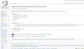 
							         Rapid Alert System for Food and Feed - Wikipedia								  
							    