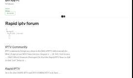 
							         Rapid iptv forum – Iptv App PC – Medium								  
							    