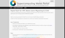 
							         Rapid Start for HPC Wales Users Migrating to SCW ...								  
							    