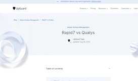 
							         Rapid7 vs Qualys - UpGuard								  
							    