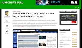 
							         RARBG Proxy - 50+ Fast RARBG Mirrors & Proxy Sites List [2017]								  
							    
