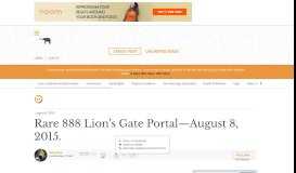 
							         Rare 888 Lion's Gate Portal---August 8, 2015. | elephant journal								  
							    