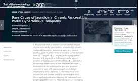 
							         Rare Cause of Jaundice in Chronic Pancreatitis: Portal Hypertensive ...								  
							    