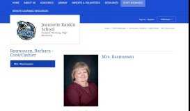
							         Rasmussen, Barbara - Cook/Cashier / Mrs. Rasmussen								  
							    