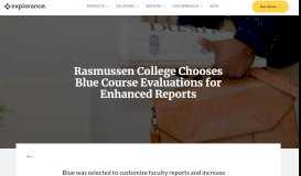 
							         Rasmussen College Chooses Blue Course Evaluations for Enhanced ...								  
							    