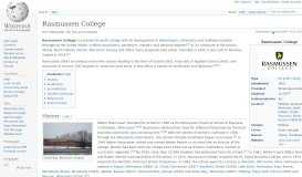
							         Rasmussen College - Wikipedia								  
							    