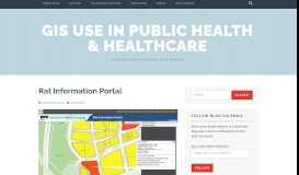 
							         Rat Information Portal – GIS Use in Public Health & Healthcare								  
							    
