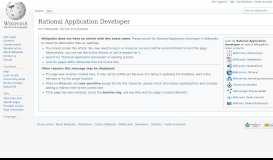
							         Rational Application Developer - Wikipedia								  
							    