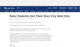 
							         Rats! Rodents Get Their Own City Web Site - NBC New York								  
							    