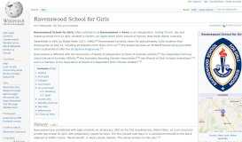 
							         Ravenswood School for Girls - Wikipedia								  
							    