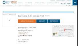 
							         Raymond K.W. Leung MD | Meadville Hospital								  
							    