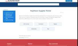 
							         Raytheon Supplier Portal - MyExostar								  
							    