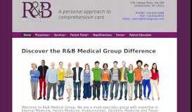 
							         R&B Medical Group: Home								  
							    