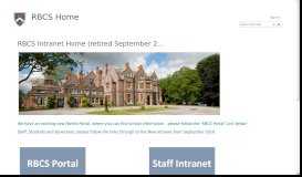 
							         RBCS Intranet Home: Pages								  
							    