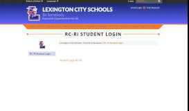 
							         RC-RI Student Login - Lexington City Schools								  
							    