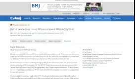 
							         RCGP response to BMA GP Survey | The BMJ								  
							    