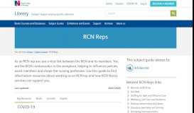 
							         RCN Reps | Subject Guide | Royal College of Nursing								  
							    