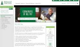 
							         RCU Bill Pay | Payments | Pay Bills | Redwood Credit Union								  
							    