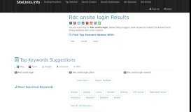 
							         Rdc onsite login Results For Websites Listing - SiteLinks.Info								  
							    